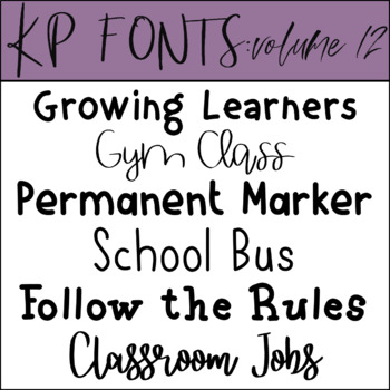 Preview of Fonts for Commercial Use- KP Fonts Volume 12