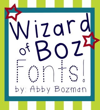 Preview of Fonts *Free for Personal Use* - Wizard of Boz Starter Set