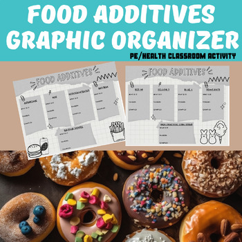 Preview of Healthy Eating/Nutrition: FOOD ADDITIVES Graphic Organizer