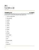 Food Affects Life Terminology