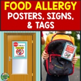 Food Allergy Awareness Classroom Decor Posters, Signs, Tag