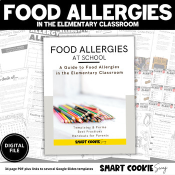 Preview of Food Allergy Guide - Elementary Teacher, Activities, Forms & Templates, Trackers