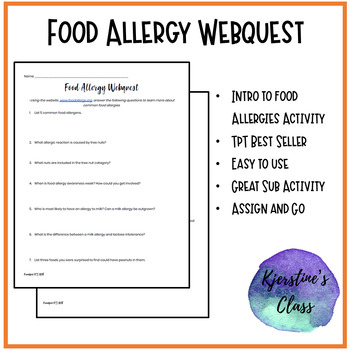 Preview of Food Allergy Webquest | Family and Consumer Sciences | FCS