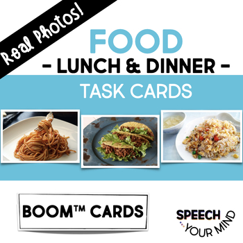 Preview of Food Boom™ Cards Lunch & Dinner Foods Real Photos