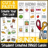 Food Bingo Games Bundle | Cut and Paste Activities Bingo Template