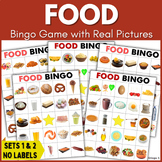 Food Bingo Games and Vocabulary Cards Special Ed Set 1 & 2