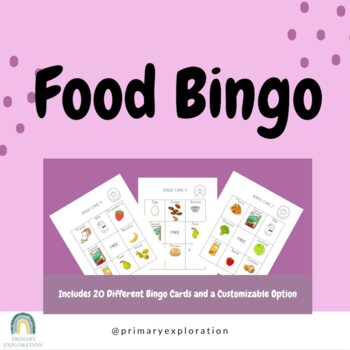 Preview of Food Bingo : Healthy Food Choices Game for Primary - Print and Go