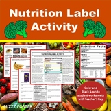 Nutrition Label Activity (8 editable pgs.) Biomolecules & Food