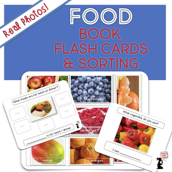 Food Book Flash Cards & Sorting | Foods | Lunch Dinner Breakfast