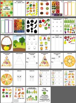 Food Busy book for Kindergarten and Toddler kids, Food theme learning ...