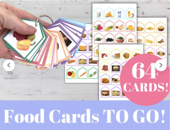 Preview of Food Cards TOGO! Food Vision Board | Food Communication Board | Autism | Speech