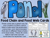 Food Chain & Food Web Cards - Pond Ecosystem