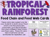 Food Chain & Food Web Cards - Rainforest Ecosystem