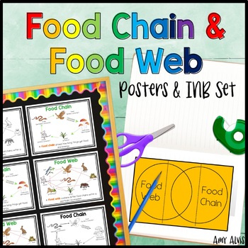 Preview of Food Chain Food Web Posters and Interactive Notebook INB Anchor Chart