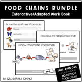 Food Chain GIANT BUNDLE Adapted Work Book (20 food chains)