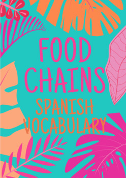 Preview of Food Chain Intro Vocab/Cadena Alimenticia Vocabulario - SPANISH