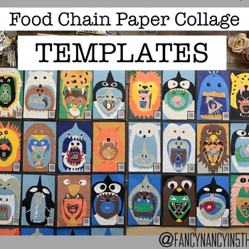 Preview of Food Chain Paper Collage Templates