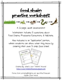 Food Chain Practice Worksheet: 5 Questions and Application