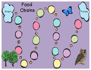 Food Chain Task Cards Board Game by The Teaching Chick | TpT