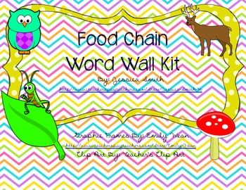Preview of Food Chain Word Wall Kit