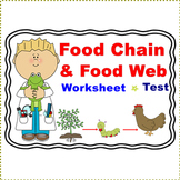 Food Chain and Food Web Worksheet/Test