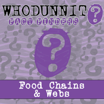 Preview of Food Chains & Food Webs Whodunnit Activity - Printable & Digital Game Options