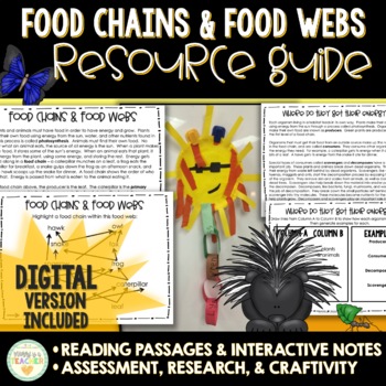 Preview of Food Chains & Food Webs for Upper Grades | Distance Learning