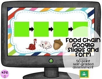 Preview of Food Chains Google Slides and Form - Distance Learning - Google Classroom