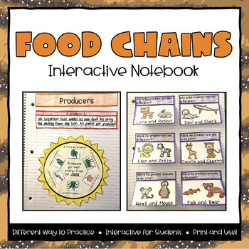 Preview of Food Chains Interactive Notebook