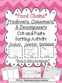 Food Chains Producers, Consumers, and Decomposers Cut and 