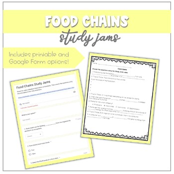 Food Chains Study Jams by Creations by Chelsea | TpT