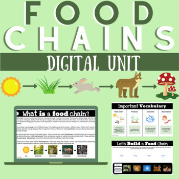 Preview of Food Chains Unit - Digital Resource