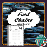 Food Chains Word Search Printable and Digital Easel Activity