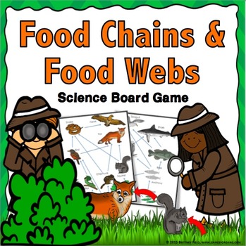 Preview of Food Chains and Food Webs Activity Cards Game 4th 5th Grade Science Review Game