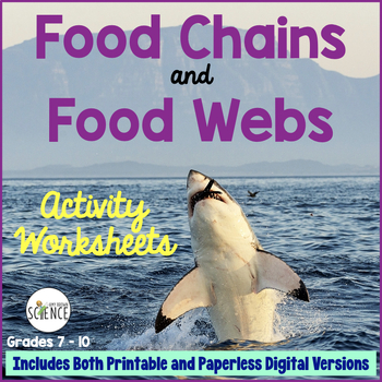 Preview of Food Chains and Food Webs Activity Worksheets