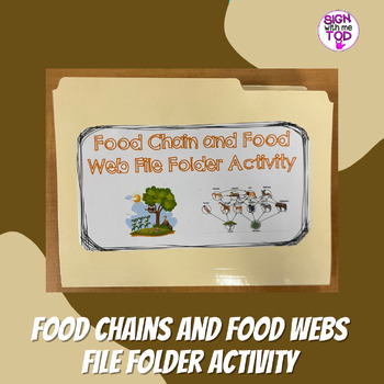 Preview of Food Chains and Food Webs File Folder Activity