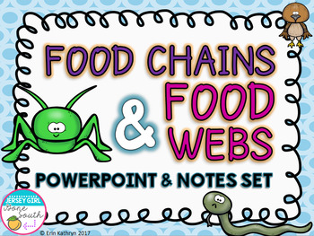 Preview of Food Chains and Food Webs PowerPoint and Notes Set