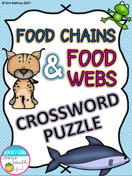 Preview of Food Chains and Food Webs Vocabulary Crossword Puzzle Activity