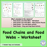 Food Chains and Food Webs - Worksheet | Printable and Dist