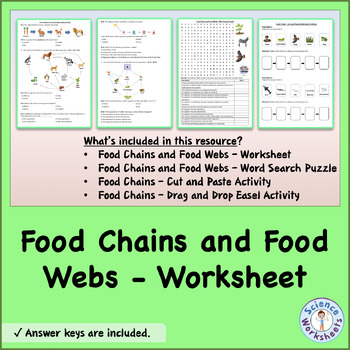 Preview of Food Chains and Food Webs - Worksheet | Printable and Distance Learning