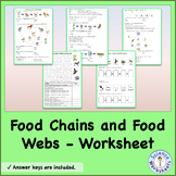 Food Chains and Food Webs - Worksheet | Printable and Dist