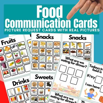 Preview of Food Picture Cards for Requesting Toddler Preschool Special Education Autism