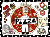 Food Clip Art: Pizza Fractions and Toppings by Charlotte's Clips