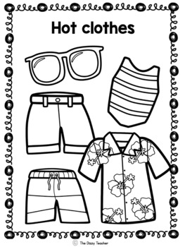 Food, Clothes, and Plants Coloring Pages by The Dizzy Teacher | TPT