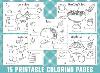 food coloring pages 15 printable recipe coloring pages for kids boys girls