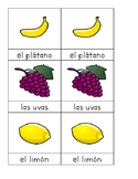 Food (Comida) Nomenclature Cards (3-Part) (Spanish)