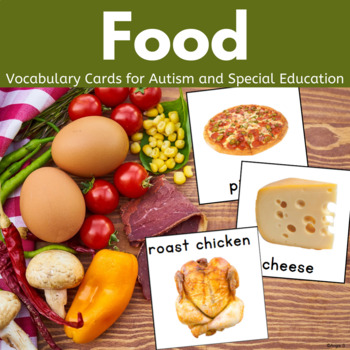 Preview of Food Communication Cards for Non Verbal Students   Cards | Autism Visuals