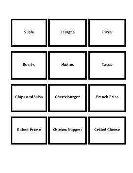 Food Court/Cafeteria Flashcards by Megan Burkhart | TPT