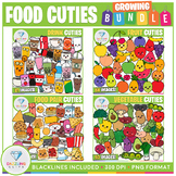 Food Cuties Clip Art Growing Bundle!
