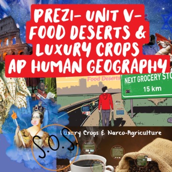 Preview of Food Deserts & Luxury Crops Presentation Prezi- AP Human Geography- Unit V